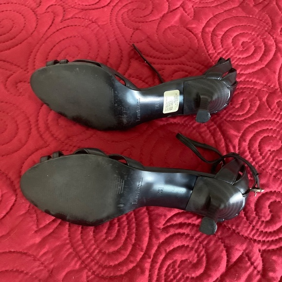 LADY STORK Leather Heeled Sandals  Ankle straps  Small buckle  Made in Argentina - Picture 3 of 6